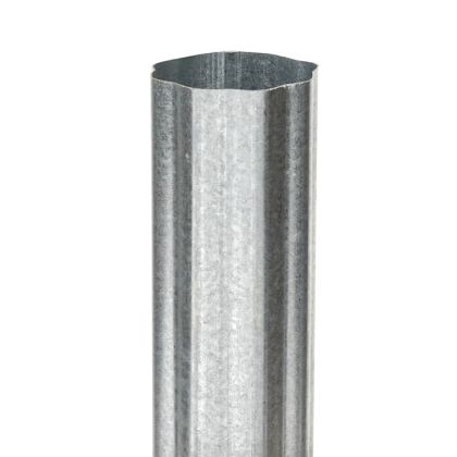 Berger Round Corrugated Downspout Galvanized 4" 26ga