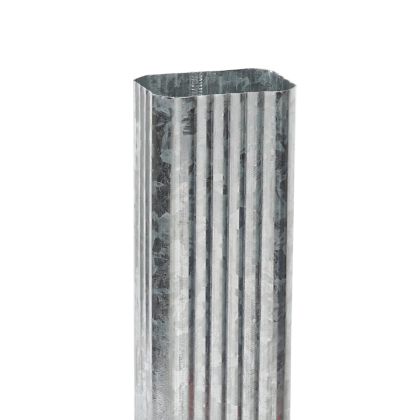 Berger Square Corrugated Downspout Galvanized 2"x3" 26ga