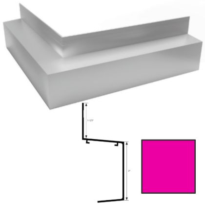 Tamlyn XHB2MC-EP ExtremeTrim Horizontal Bend 2” Mitered Corner Dunkin Extreme Pink