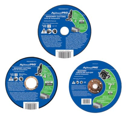 Avanti Masonry Cut Off Abrasive Wheel 4"x1/16" 4 1/2"x1/16" 7"x1/8"