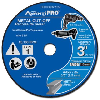 Avanti Pro Masonry Cut Off Wheel 5 Pack 3"x1/16"