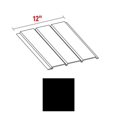 Klauer Aluminum Soffit .019 T4 Solid 12"x12' Black