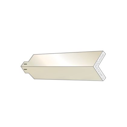 Quality Aluminum POCSM Outside Corner Cap Smooth 8" White