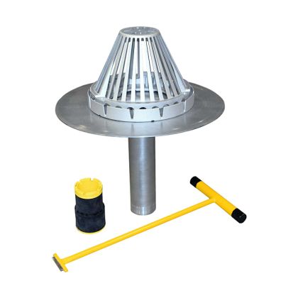 Trufast EasySeal Retrofit Roof Drain Aluminum with Mechanical Seal