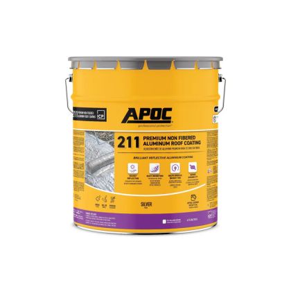 APOC 211 Premium Non-Fibered Aluminum Roof Coating Bucket 5 gal Silver