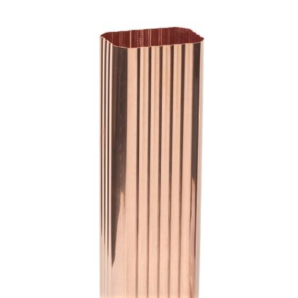 Berger Square Corrugated Copper Downspout 4"x5" 16oz
