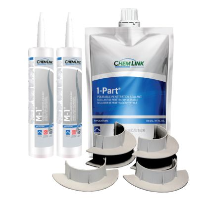ChemLink F13WH ECurb Round Kit White With TPO Primer