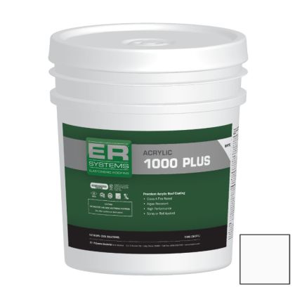 ER Systems Acrylic 1000 Plus Premium Acrylic Coating 5 Gallon 9 Buckets White