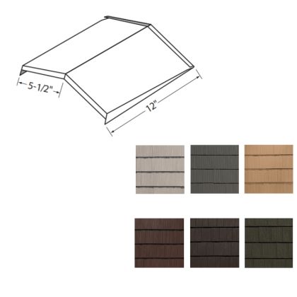 EDCO 1752 Arrowline Shake Ridge/Hip Cap Solid 12" 20/carton