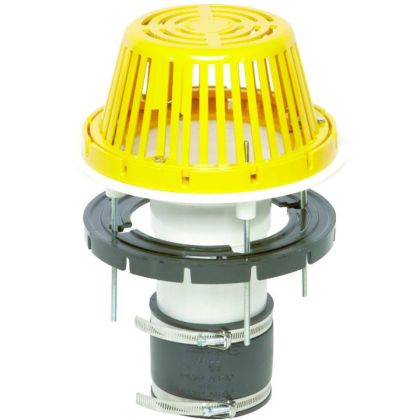 Portals Plus 61131 PVC Drain Pack Plastic Dome 6" Yellow
