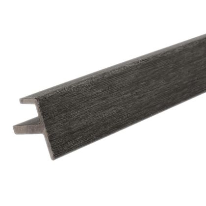 NewTechWood US44-8-CH All Weather System Composite Siding F-Channel 2.2"x2.2"x8' Hawaiian Charcoal 1pc