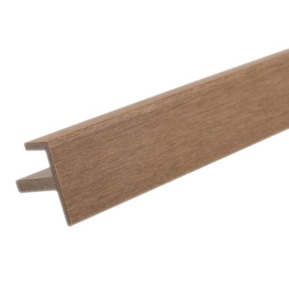 NewTechWood US44-8-TK All Weather System Composite Siding F-Channel 2.2"x2.2"x8' Peruvian Teak 1pc