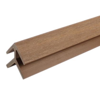 NewTechWood US46-8-TK All Weather System Composite Siding Outside Corner Post 2.31"x2.31"x8' Peruvian Teak 1pc