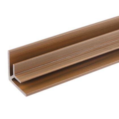 NewTechWood US47-8-TK All Weather System Composite Siding Inside Corner Post 2.8"x2.8"x8' Peruvian Teak 1pc