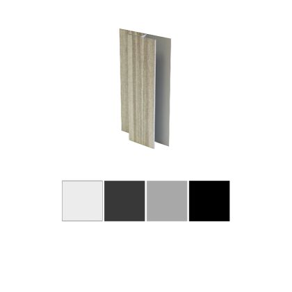Vesta Steel Siding Inside Corner Block Solid Silver Lining 10'