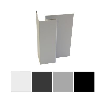 Vesta Steel Siding Inside Corner Block Solid Silver Lining 10'