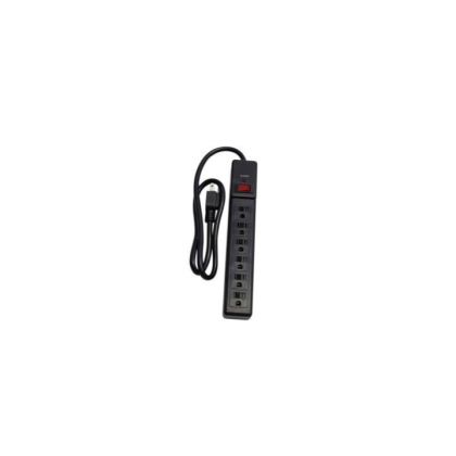 Century Wire and Cable 6 Outlet Surge Strip 500J light duty with 3' Cord Black