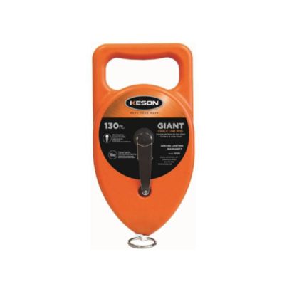 Keson G130 Giant String Chalk Line Reel with Red Chalk Included 130'