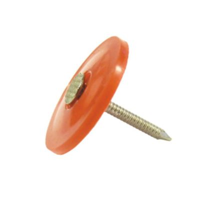 Mazel Galvanized Ring Shank Plastic Cap 1" Nails