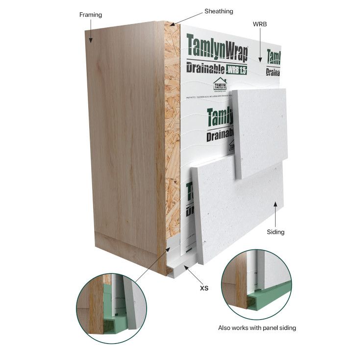 Tamlyn XS516 XtremeTrim 5/16" Starter Strip 8' Primed EA