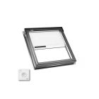 Velux FS M02 2004S Fixed Skylight Deck Mounted Low E with Solar Blind and Remote 30-1/16" X 30"