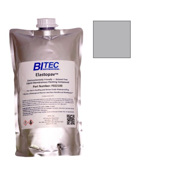 Bitec ElastoPav Flashing Compound Gray 2 Liter pouch