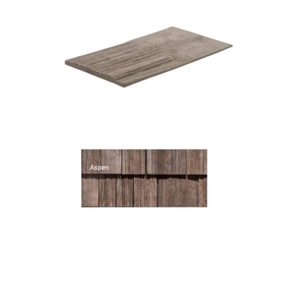 Brava Cedar Shake Solid Shake 22" X 12" X 1" Aspen 5/bundle