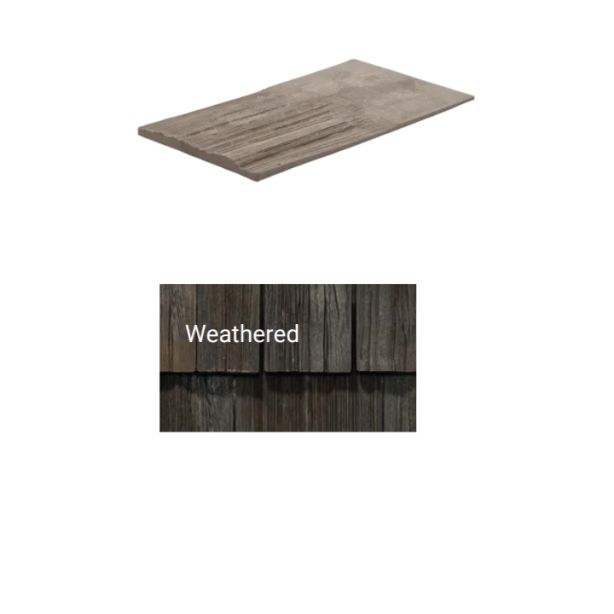 Brava Cedar Shake Solid Shake 22" X 12" X 1" Weathered 5/bundle