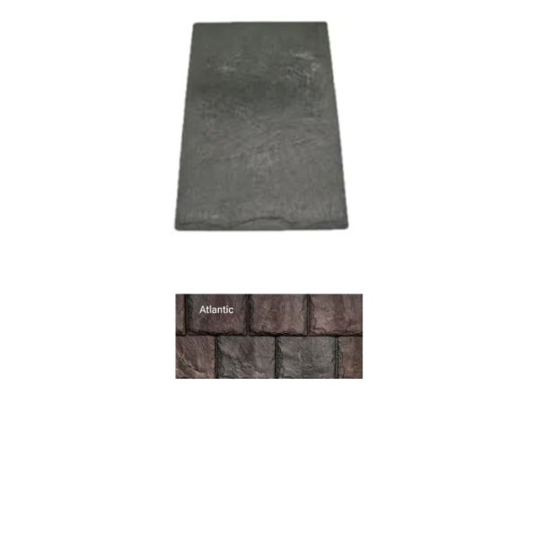Brava Slate 2.0 Tile Solid Slate 22"x12"x1" Atlantic 5/bundle