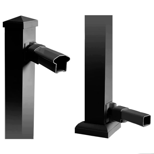 AFCO 100/300 Series Horizontal Pivot Rail Mounting Bracket Black (One Top & One Bottom Pivot Bracket)