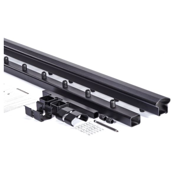 AFCO 100 Series 10' Level Rail Kit Black (Top and Bottom Rail w/ Hardware)