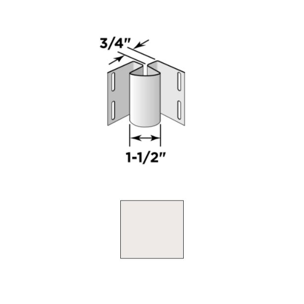 Certainteed 3/4" Inside Corner Post 10' 10/Carton Colonial White