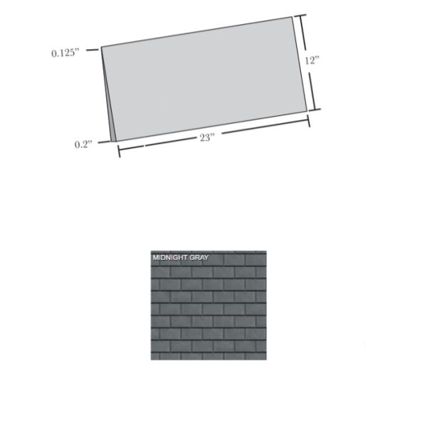 Ecostar Class C Majestic Niagara Concrete Universal Starter 12"x23" Midnight Gray 15/Bundle