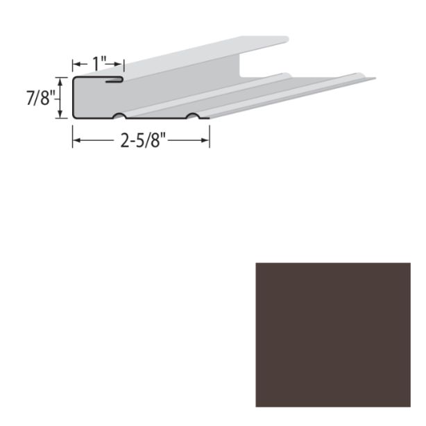 EDCO 1723-537 7/8"X10' J-Trim Solid Aged Bronze 10/carton