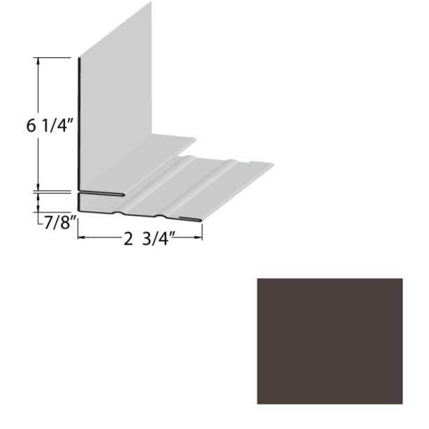 EDCO 1747-537 Side Wall Flashing Solid 10' Aged Bronze 5/carton