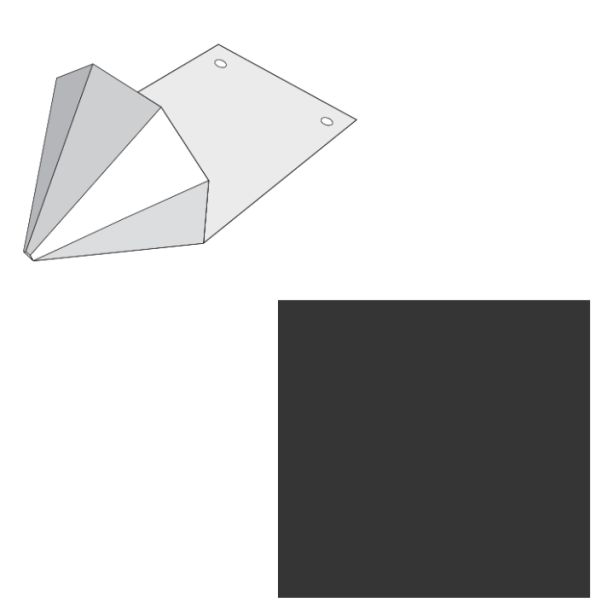 EDCO 1765-511 Snow Gems Snow Retention Guard Solid Black-Obsidian 100/carton