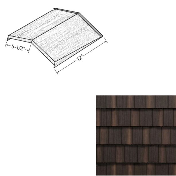 EDCO 1767-558 Arrowline Steel Ridge/Hip Cap Infiniti 12" Aged Bronze Enhanced 20/carton