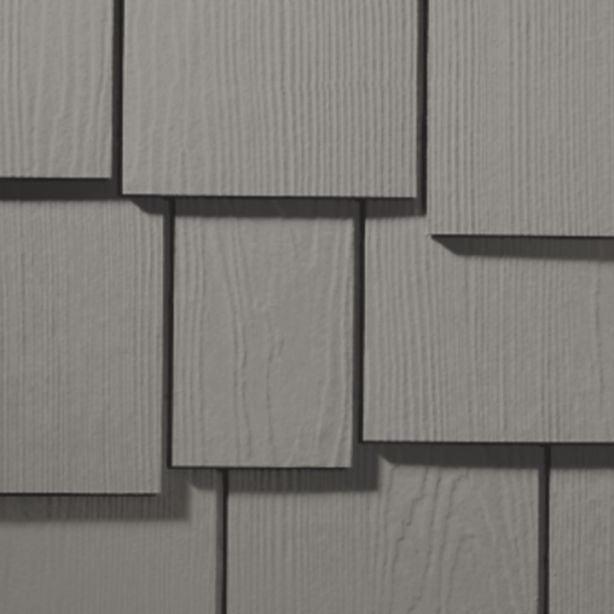 James Hardie Shingle Fiber Cement Staggered Siding 15.25"x48" Aged Pewter 1pc