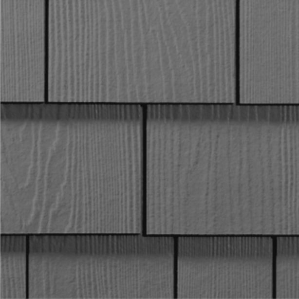 James Hardie Shingle Fiber Cement Straight Siding 15.25"x48" Night Gray 1pc