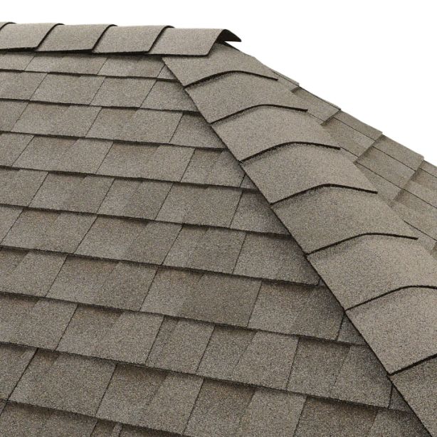 GAF Seal-A-Ridge 850330 Hip and Ridge Cap Shingles 25 linear ft Fox Hollow Gray