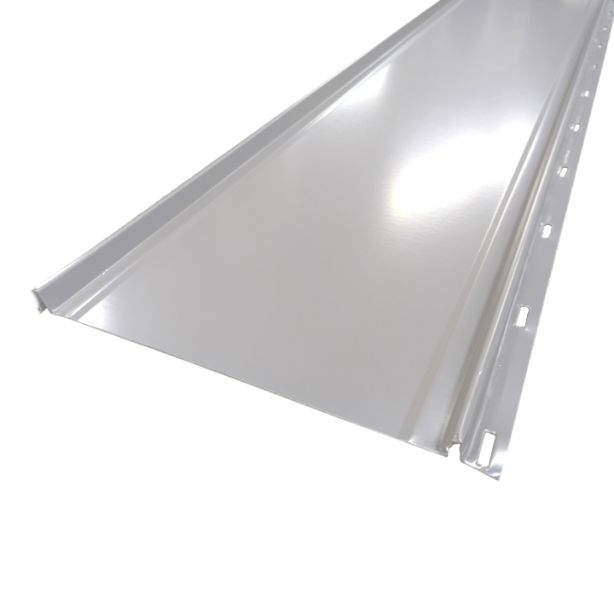 Lakefront Sheet Metal Standing Seam 12" Nail Flange Panel 1ft Regal White