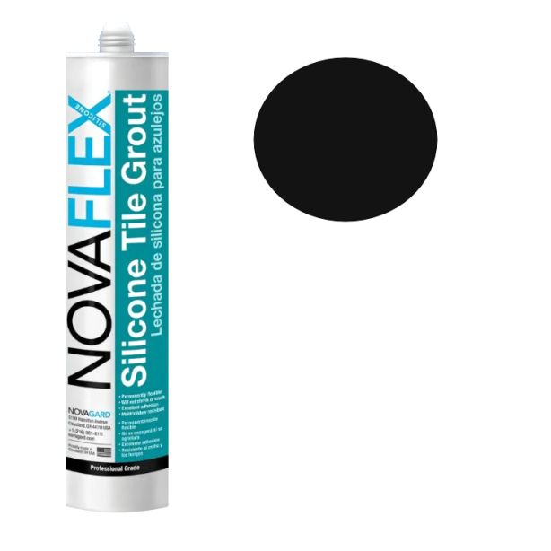 Novaflex 700-171 Silicone Tile Grout Sealant 10.3oz 24/carton Black