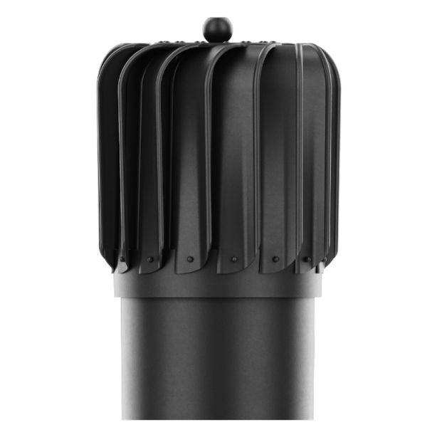 RoofiVent NRP-6-02 iVent Turbo Durable Polypropylene Oblong Turbine 6" Black