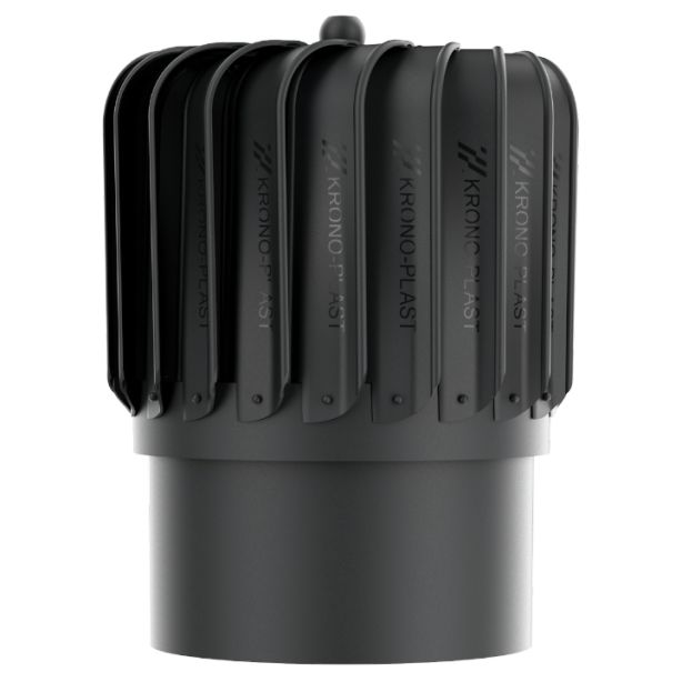 RoofiVent NRP-8-02 iVent Turbo Durable Polypropylene Oblong Turbine 8" Black
