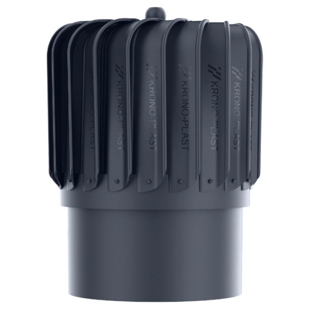 RoofiVent NRP-8-09 iVent Turbo Durable Polypropylene Oblong Turbine 8" Graphite