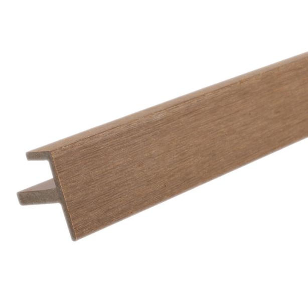 NewTechWood US44-8-TK All Weather System Composite Siding F-Channel 2.2"x2.2"x8' Peruvian Teak 1pc