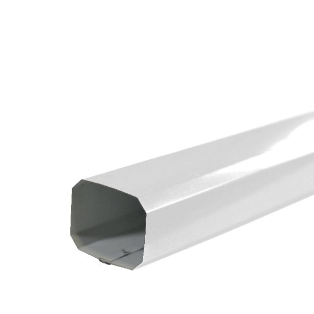 Lakefront Sheet Metal Downspout Square 8 Sided Kynar 2"x3"x10' Regal White