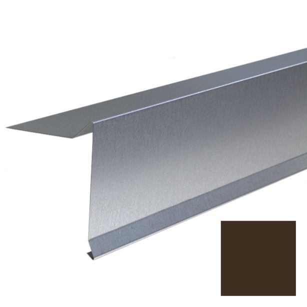 Lakefront Sheet Metal Gravel Stop 5" Face Kynar Tudor Brown