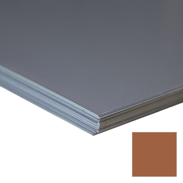 Lakefront Sheet Metal Premium Kynar Sheet 24ga 4'x10' Copper Penny