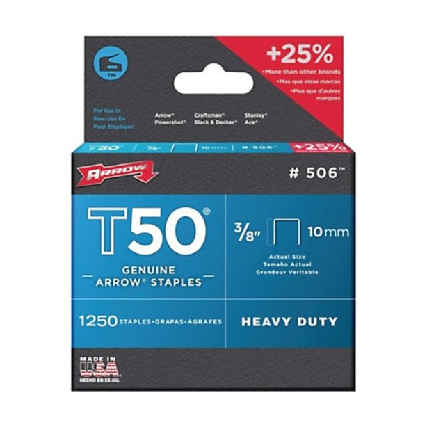 Arrow Staples 24x1250 count 3/8"